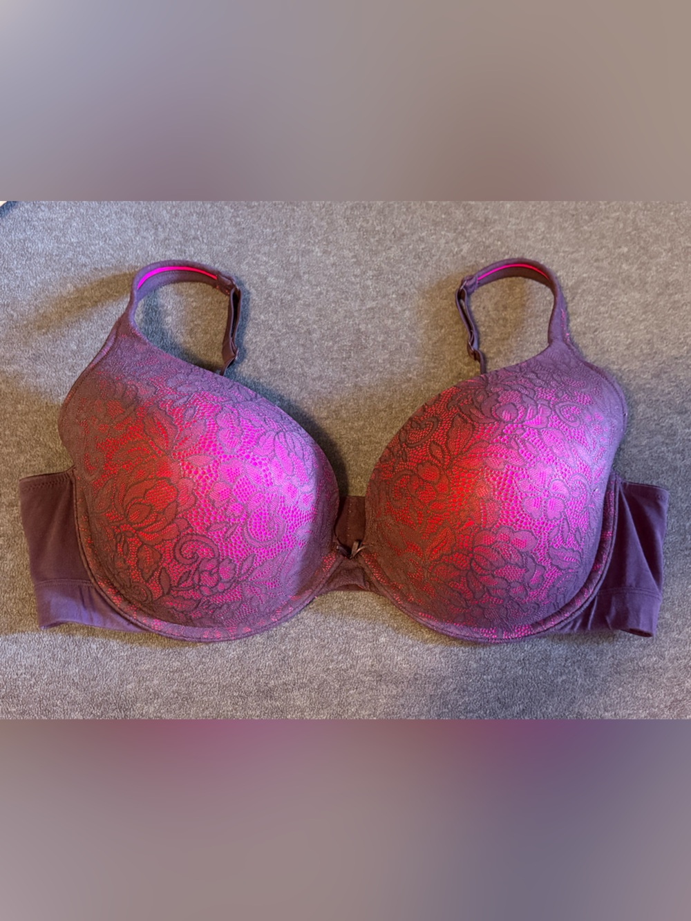 Cacique Boost Plunge Push Up Lined Cup Underwire Cotton Blend